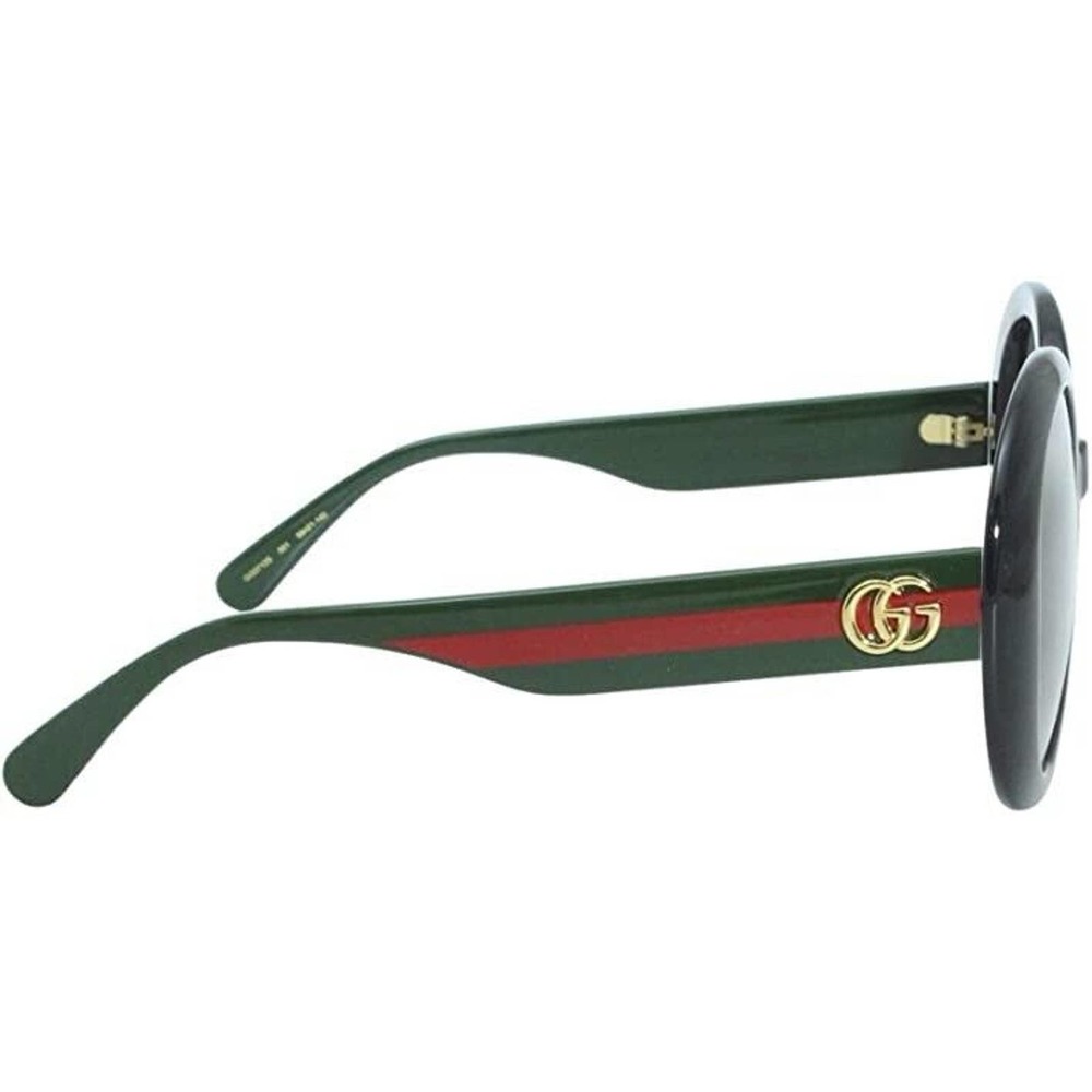 Gucci Sunglasses GG0712S 001 Black Gold Green Red Gray Gradient Women  Round - Picture 4 of 5